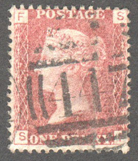 Great Britain Scott 33 Used Plate 127 - SF (2) - Click Image to Close
